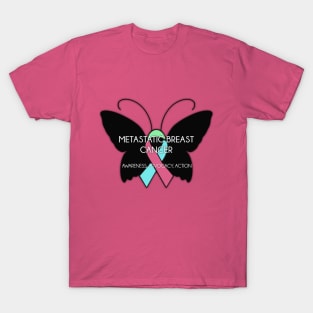 Metastatic Breast Cancer Butterfly T-Shirt